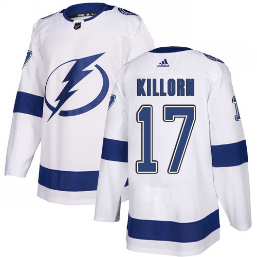 Adidas Tampa Bay Lightning Men #17 Alex Killorn White Road Authentic Stitched NHL Jersey->tampa bay lightning->NHL Jersey